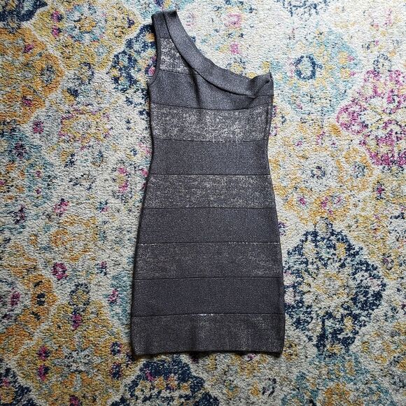 BEBE bodycon silver dress - Picture 5 of 14